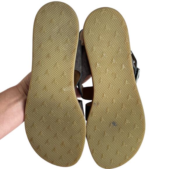 Trask Women’s 9 Roxanne Sandals Gray Oiled Suede Strappy Gladiator Ankle Strap - Picture 12 of 12